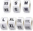 3500 Pcs Clothing Size Stickers, 1 Inch Round Self Adhesive, 7 Sizes XS-S-XXXL for T Shirts (Black)