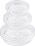 9 Pack Clear Plastic Plant Saucer, Durable Plant Trays Flower Plant Pot Saucer Plant Container Accessories for Indoors & Outdoors, Stop Messes & Stains in Your Garden (6"+8"+10")