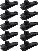 10 Pcs Heavy Duty Tarp Clips Shark Tent Fasteners Clips Holder for Car Covers, Outdoor Camping, Awnings, Swimming Pool Covers Black