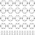20 Set Stainless Steel Bottle Opener Insert Kits Metal Beer Bottle Opener Beer Wine Hardware Parts with 42Pcs Screws for DIY Resin Mould Kit Bottle Opener (Silver)