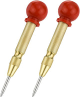 2 Pack Automatic Center Punch, 5 Inch Crushing Hand Tool Spring Punch with Cushion Cap, Metal Impact Center Hole Punch for Metal Wood Glass Plastic(Gold)