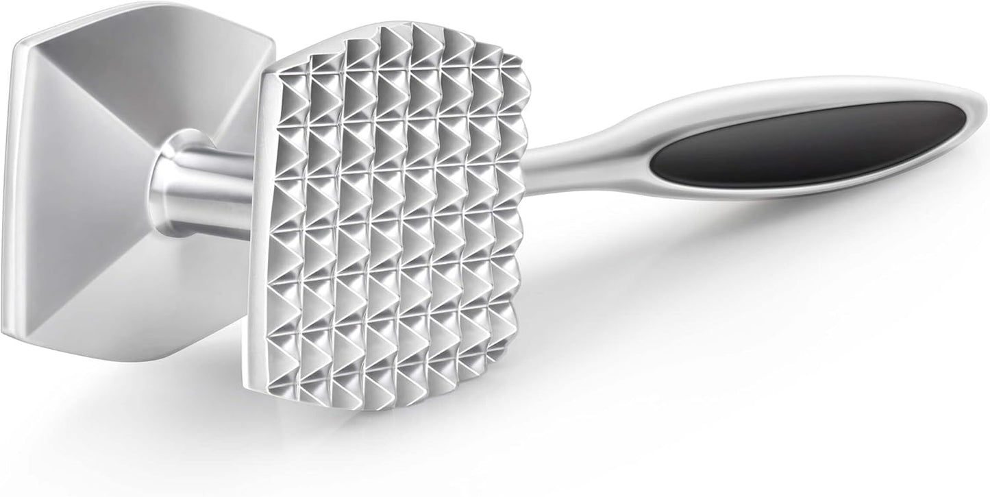 Meat Tenderizer Hammer Tool Pounder For Tenderizing Steak Beef Poultry, Heavy Duty Dual-Sided Mallet with Soft Grip Handle - Multifunctional Kitchen Beater for Chicken,Fish, Baking