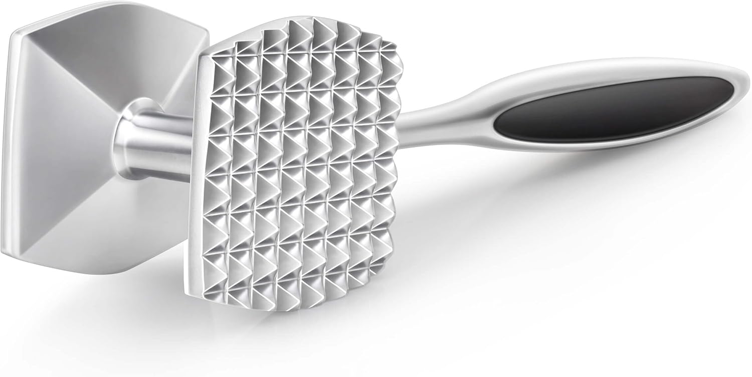 Meat Tenderizer Hammer Tool Pounder For Tenderizing Steak Beef Poultry, Heavy Duty Dual-Sided Mallet with Soft Grip Handle - Multifunctional Kitchen Beater for Chicken,Fish, Baking