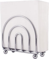 Paper Napkin Holder Tissue Dispenser for Kitchen Countertops, Dining Table, Picnic Table, Indoor & Outdoor Use, Chrome Finish (Classic)