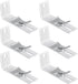 6 Pcs Vertical Blinds L Bracket Vertical Blind Wall Mount with Headrail 1-1/2" C Clamp Brackets 4" Outside Mounting Bracket Clips Vertical Blind Top Code Mounting (Silver)