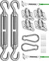 Sun Shade Sail Hardware Kit, 304 Stainless Steel Sunshades Canopy Installation Kit for Garden Rectangle & Triangle Shade Sails, Heavy Duty Shade Sail Fixing Accessories, Awning Attachment Set