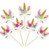 48 Pieces Rainbow Unicorn Cupcake Toppers, Cupcake Picks Cake Decorations, Double Sided Unicorn Cake Topper Set Birthday Baby Shower Party Supplies
