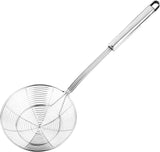Solid Stainless Steel Spider Strainer Skimmer Ladle for Cooking and Frying, Kitchen Utensils Wire Strainer Pasta Spoon, 5.4 Inch