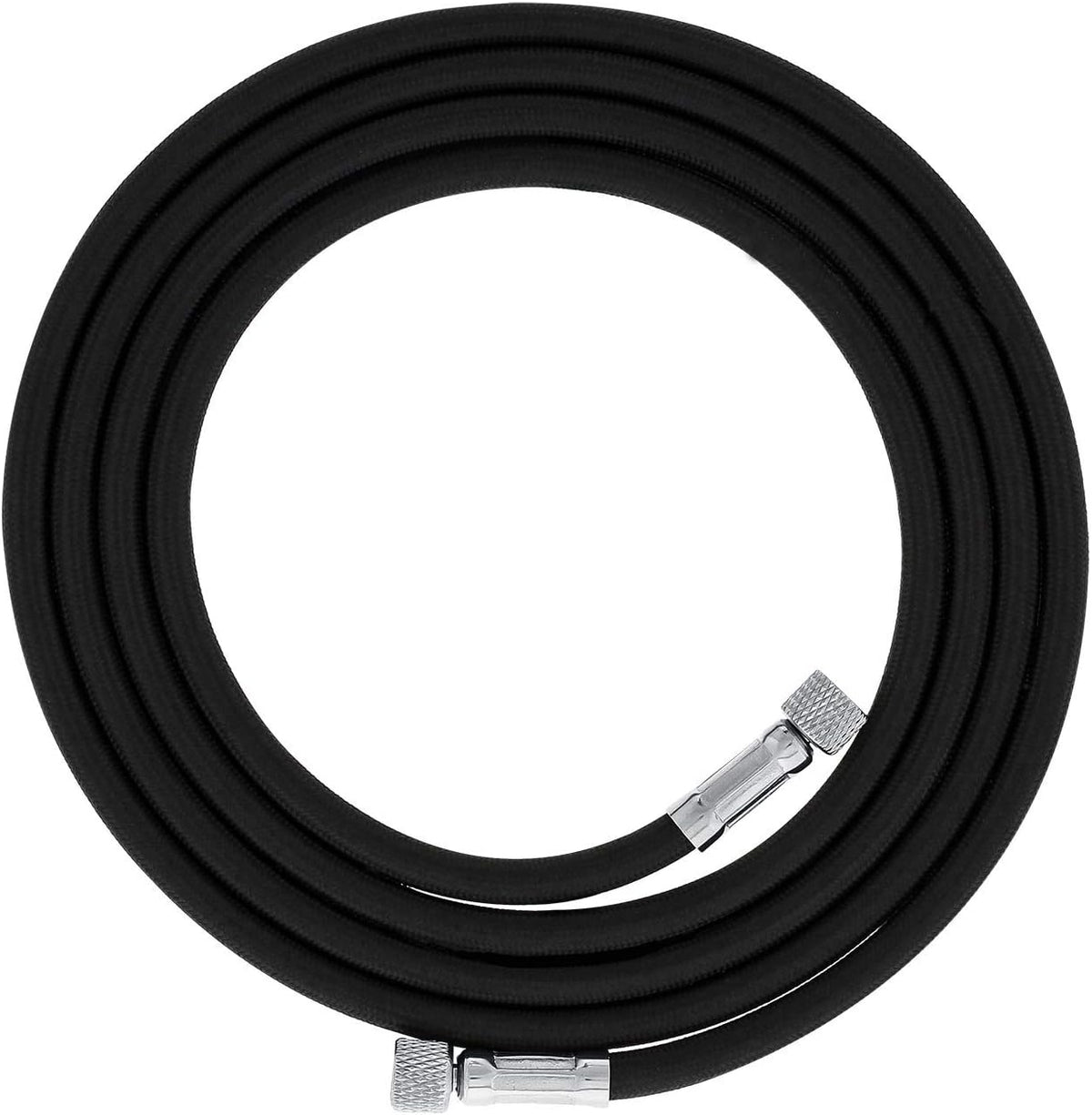 Premium 10 Foot Nylon Braided Airbrush Hose with Standard 1/8" Size Fittings on Both Ends (Hose Color May Vary)