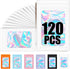 120PCS Smell Proof Mylar Bags,7.8"x11.8" Resealable Bag for Small Business,Holographic Packaging Bags with Clear Window,Foil Pouch Sample Snack Candy Jewelry Bag for Party Favors(White)
