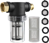Garden Hose Filter for Pressure Washer inlet Water, Inline Filter for Sediment, 40 Mesh Screen, Extra 100 Mesh