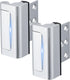 2 Pack Home Security Door Lock,Childproof Door Reinforcement Lock,with 3" Stop Withstand 800 lbs,for Inward Swing Doors,Night Kids Safety Metal Flip Lock Deadbolt Latch (Silver)