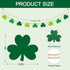 4.5 FT St.Patrick’s Day Shamrock Garland for Decorations, Wood Green Garland with Beads NO DIY, Clover St Patricks Banner Garlands for Mantle, Fireplace, Party Home Decor （Shamrock）