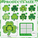 Shamrocks Clover Cutouts for Classroom Bulletin Board Decorations,Large St. Patrick's Day Shamrock Paper Cutouts for School Office Ireland Party Supplies (6 x 6 Inch,40 Pcs)