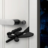 Portable Door Lock - Extra Security for Hotels & Travel - Self-Adhesive No Drilling Required - Black - 1 Piece