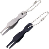 2 Pcs Split Ring Pliers Black & Silver Stainless Steel Fishing Pliers for Rigging and Bait with Keychain