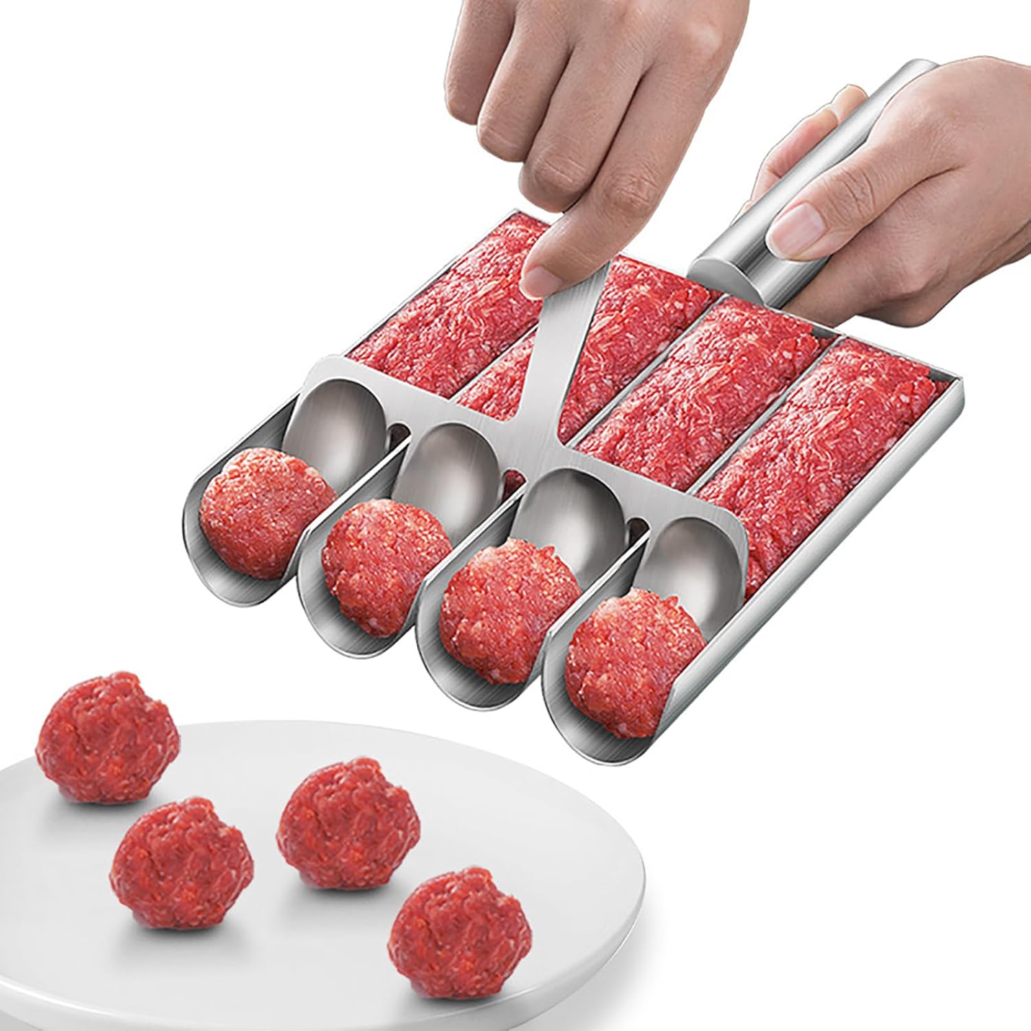Stainless Steel Silver Meatball Maker Spoon - 1 Piece