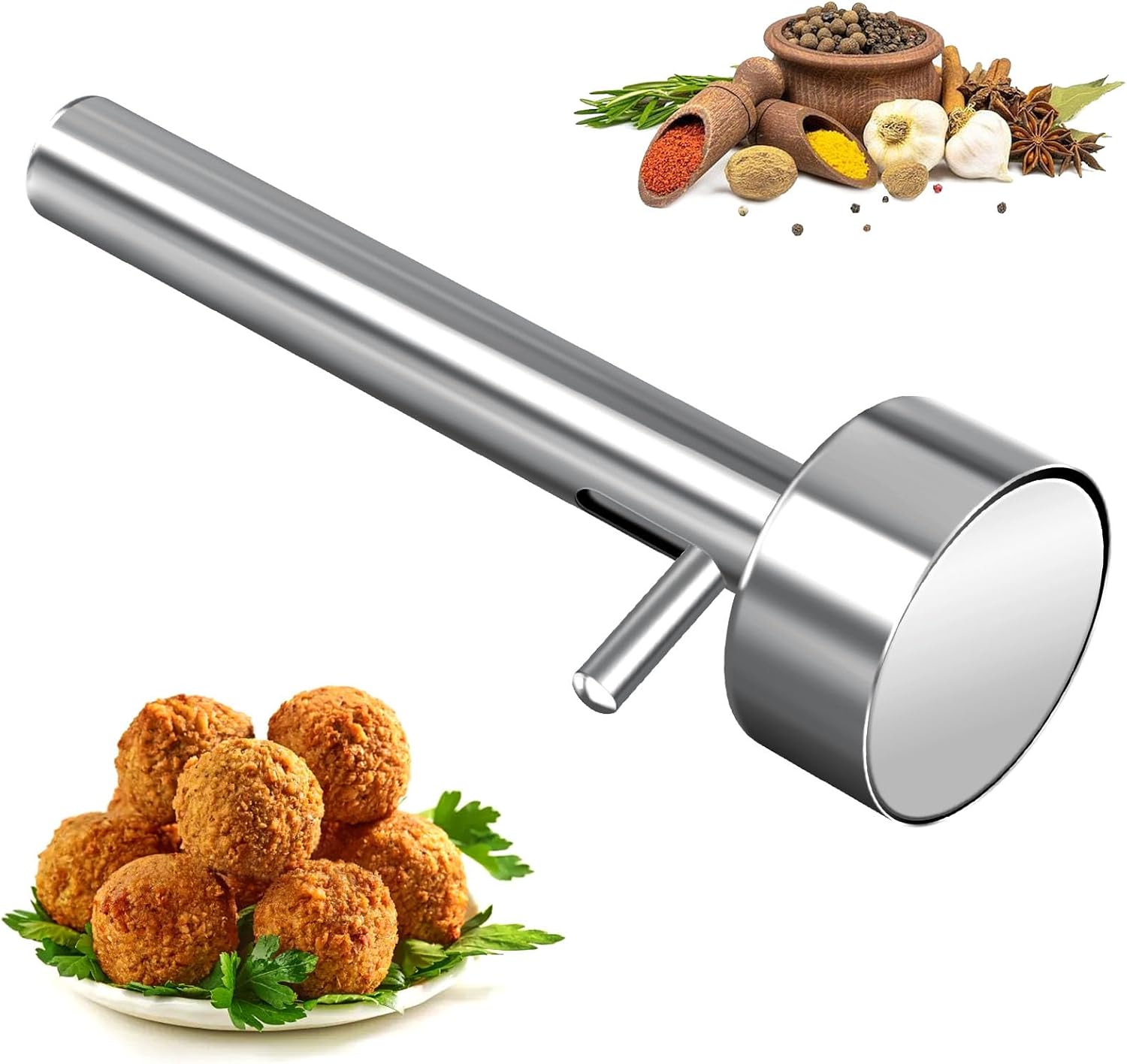Professional Patty Maker with Thumb Grip - Perfect for Falafel Burgers and Meatballs