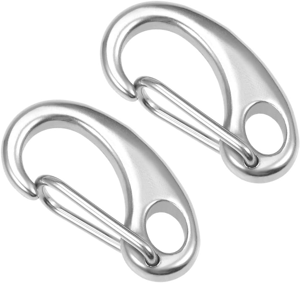 2 Pack 30mm 1.18 Inch Stainless Steel Keychains for DIY Crafts