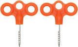 Orange Tent Pegs 2 Pack Heavy Duty Camping Outdoor Activities Stakes