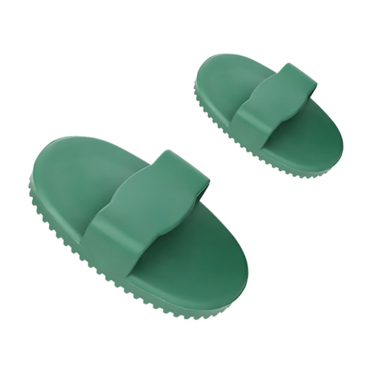 2 Pack Pet Massage Brush for Dog and Cat Grooming Green