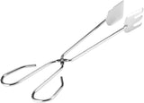 Silver Stainless Steel BBQ Tongs with Long Handle Heat Resistant Barbecue Tongs for Meat & Vegetables