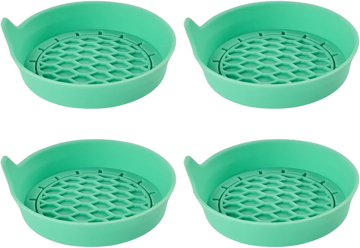 Car Silicone Anti-Slip Mats - Interior Accessories - Green - Pack of 4