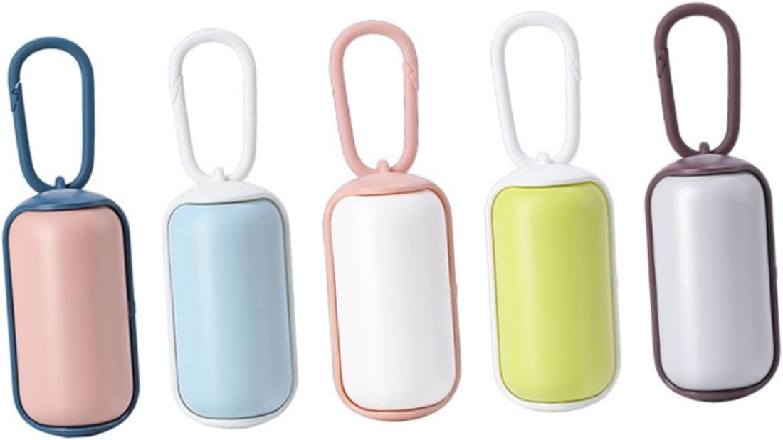 Dog Poop Bag Holder with Leash Hook Dispenser 5 Pack