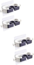 Adhesive Wall Hooks Set of 4 No Drill Hanging System for Kitchen and Garage