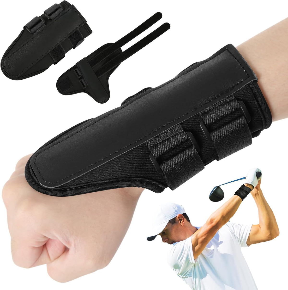 Golf Swing Trainer for Beginners - Black - Set of 1 - Ideal Training Aid