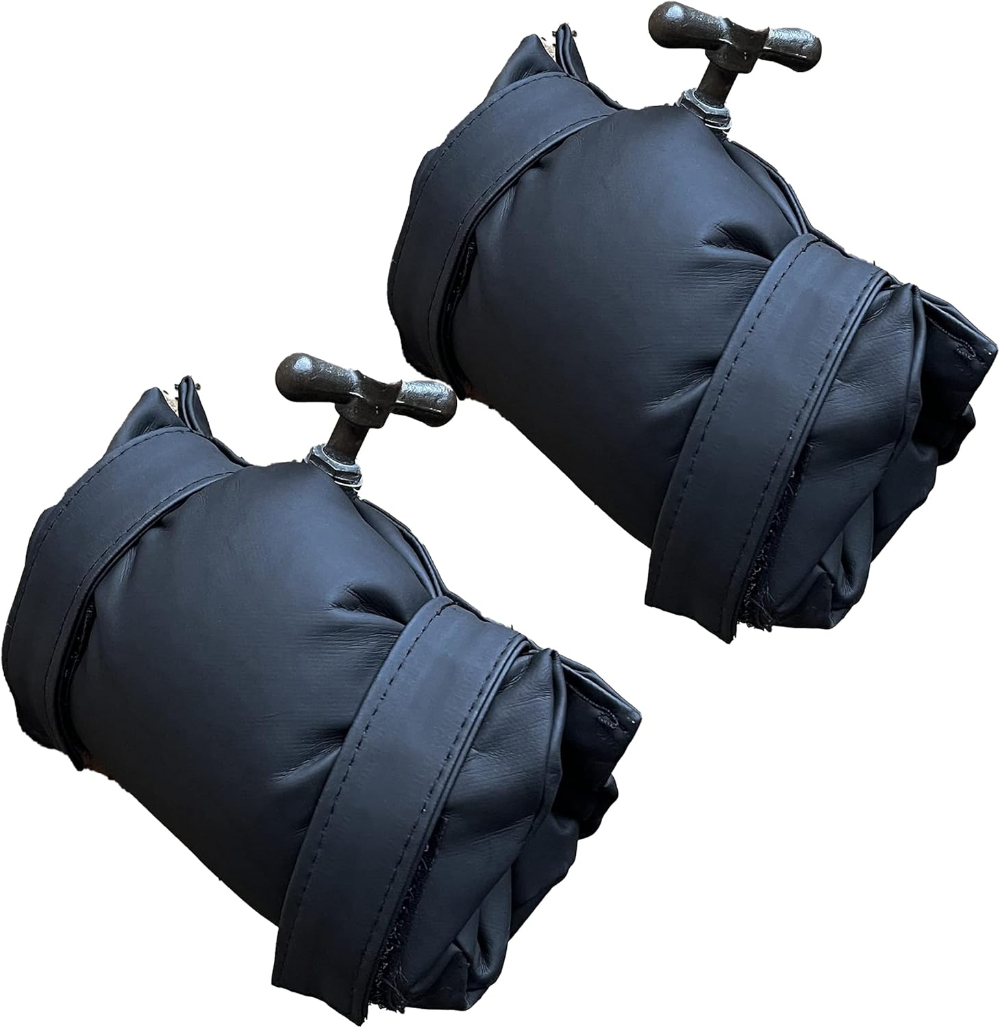 2 Pack Black Outdoor Faucet Cover Winter Freeze Protection Waterproof Insulated Garden Tap Sleeve Universal Cold Weather Shield