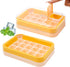 2-in-1 Ice Cube Tray with Lid Easy Release One Press Ice Mold Set for Freezer