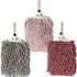 Chenille Hand Towel Set of 3 Quick Drying Super Absorbent with Hanging Loop for Kitchen and Bathroom