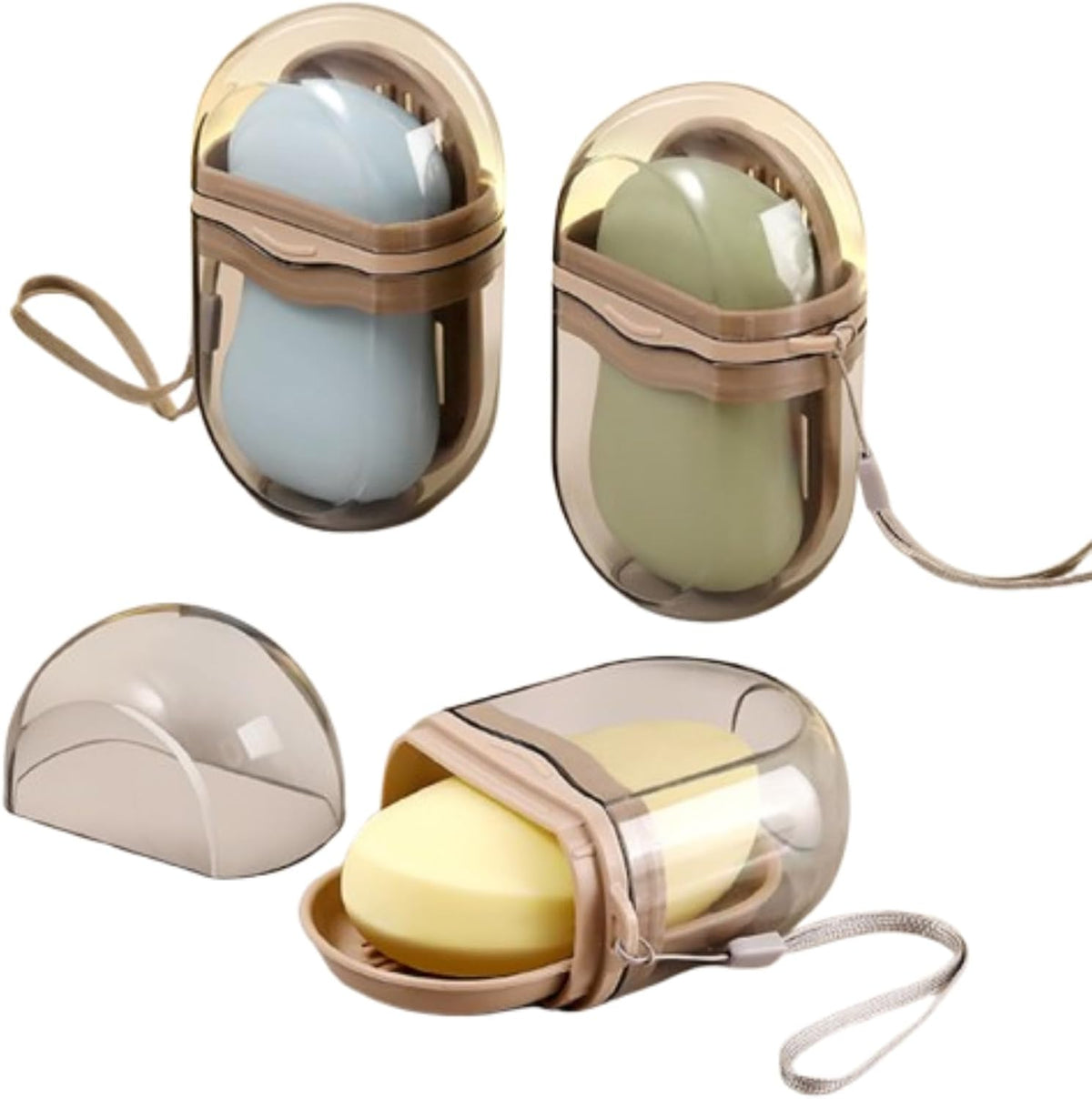 Travel Soap Case Set of 2 Leakproof with Soap Saver for Vacation Sports and Home