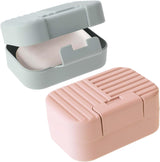 2 Pack Travel Soap Case with Lever - Holder for Soap & Shampoo Bars with Secure 4-Point Closure