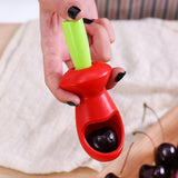 Cherry and Olive Pitter with Splatter Protection for Clean Work - Handy Kitchen Tool