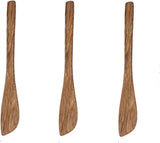 3-Piece Teak Kitchen Utensil Set Safe for Non-Stick Pans Heat Resistant Cooking Tools