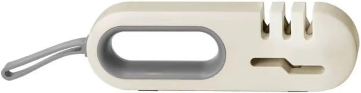 4-in-1 Kitchen Sharpener White Grey for Fruit Knives Steel Knives and Scissors