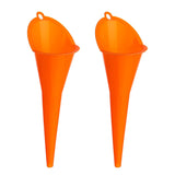 2 Pack Orange Multipurpose Funnel for Filling Car Oil Grease Engine Oil Water Diesel Kerosene and Other Liquids