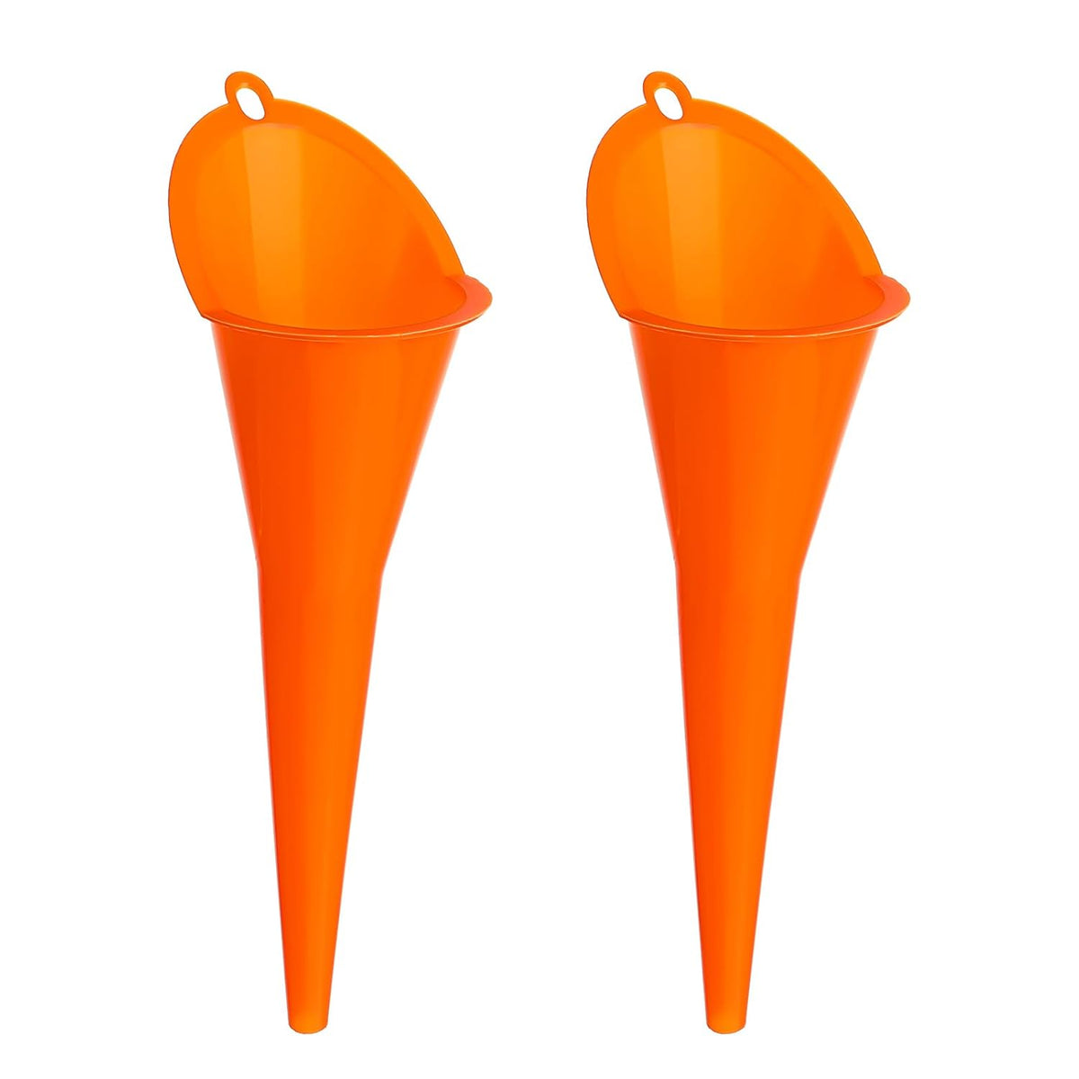 2 Pack Orange Multipurpose Funnel for Filling Car Oil Grease Engine Oil Water Diesel Kerosene and Other Liquids