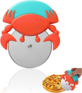 1 Piece Stainless Steel Pizza Cutter with Non-Slip Wheels Anti-Rust Easy Grip Sharp Blade for Effortless Cutting