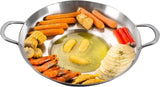 38cm Multifunctional Grill Pan with Double Handles - Silver - Suitable for Induction Gas and Barbecue - Camping Cooking Pan