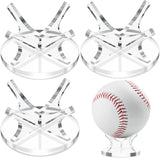 3 Piece Acrylic Ball Display Stand Holder for Baseball Golf Softball Tennis and Other Sports Balls