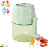 1 Piece Green Manual Multifunctional Slushy Machine Ice Crusher Portable Snow Cone Maker Household Small Ice Breaker for Cafes Restaurants Ice Cream Shops