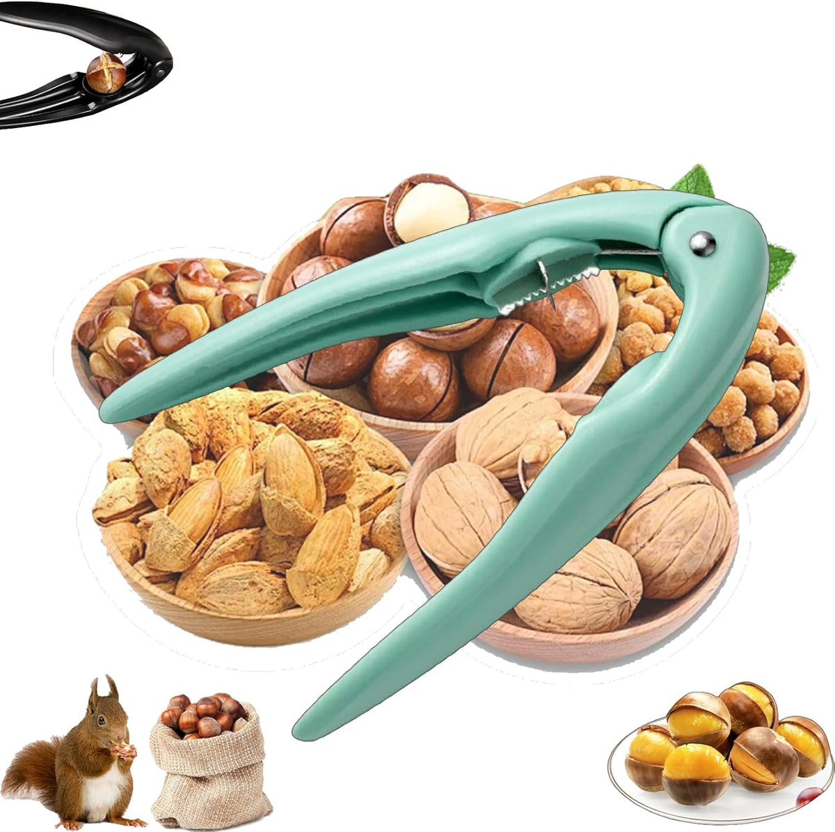 Green Chestnut Peeler Stainless Steel Tool Easy Efficient Quick Hulling Without Damage