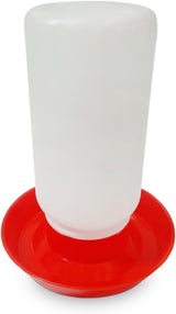 1L Durable Poultry Water Container for Chickens Ducks Turkeys Quail - Reusable Drinker Feeder
