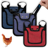 3 Piece Chicken Saddle Set Red/Blue/Purple Elastic Strap Back and Side Protection Poultry Accessories