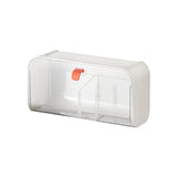 White Storage Box with Lid for Cotton Swabs Cotton Pads Toothpicks Household Organizer
