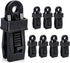 8 Pack Black Tarp Clips with Eyelets Heavy Duty Tent Canvas Clamps for Camping Caravan Awning Boat Outdoor Use