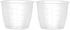 2 Pack Transparent 3/4 Cup Double Rimmed Pet Food Measuring Cups for Dog Food and Rice